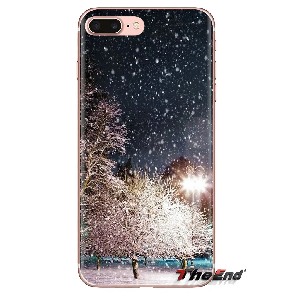 Прозрачный мягкий чехол для Xiaomi Redmi 4A S2 Note 3 3S 4 4X5 Plus 6 7 6A Pro Pocophone F1 Night Snow Winter Painting |