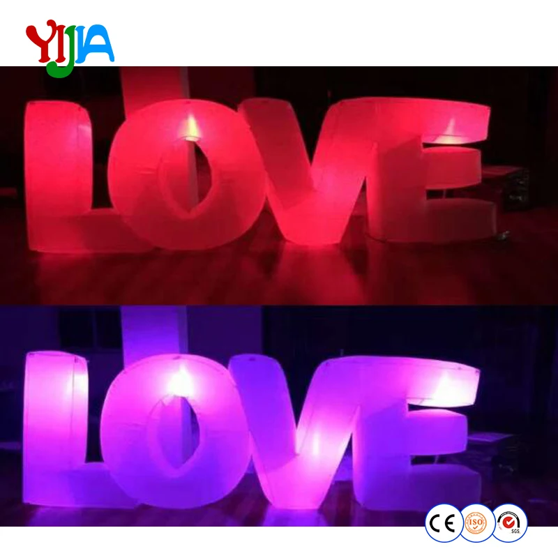 3m Inflatable Letter LOVE LED Lighting Backdrops Nice Look High Quality Love Words For Wedding Party Decorations | Дом и сад