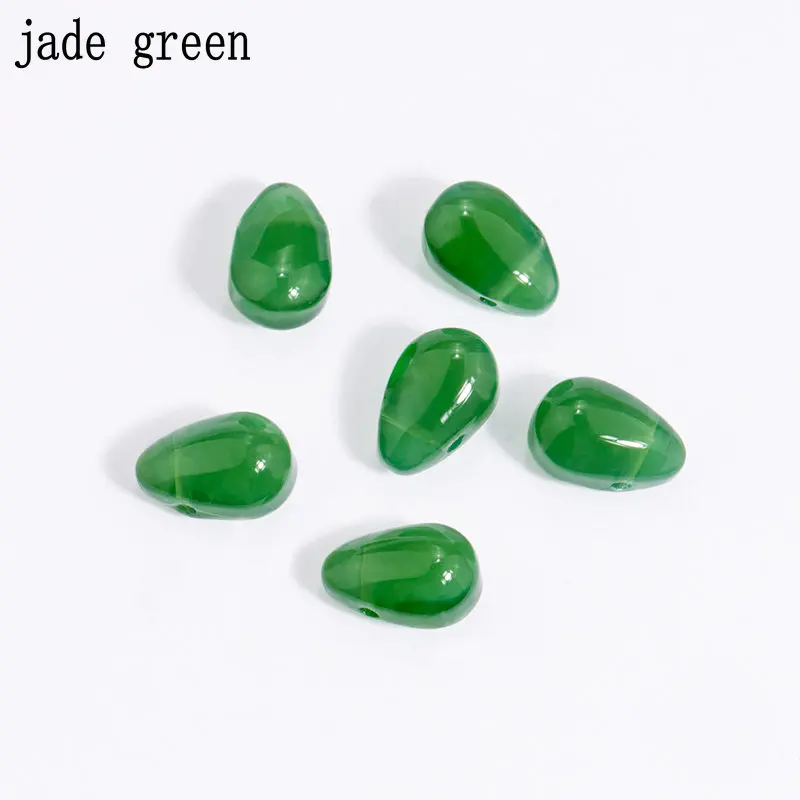 jade green 100 шт 6x9 мм смешанные цвета гладкое стекло капли воды бусины Кристалл Австрийские бусины для браслета серьги изготовление Ювел - Цвет: jade green