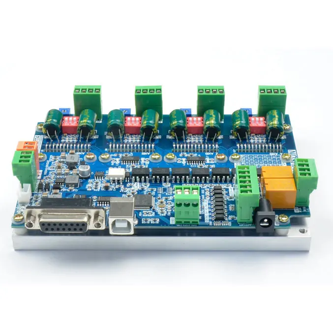 USB8727T4 USB MACH3 4 оси ЧПУ контроллер с приводом все в одном 200 кГц 4-полосный шаговый двигатель привод для 0-4A