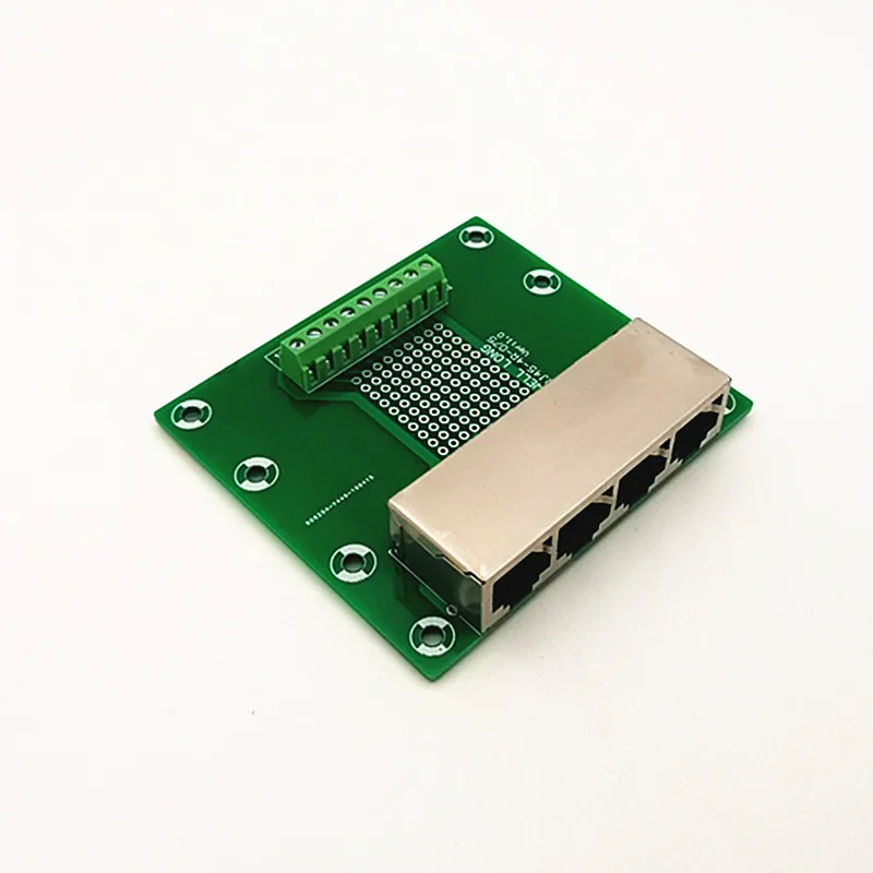 RJ45 8P8C правый угол Jack4-Way шины Breakout Board клеммный блок разъем. | Обустройство дома