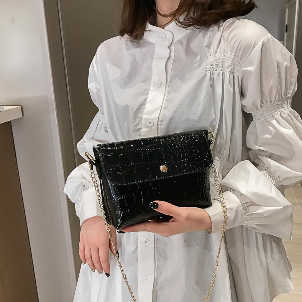 Новинка лета 2019 сумка через плечо для студентов с крокодиловым узором женская