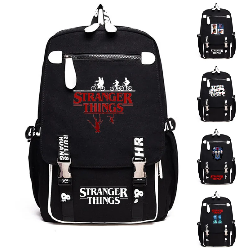 

Stranger Things 3 Cartoon Backpack Bag Zipper Messenger School Book Students Bag