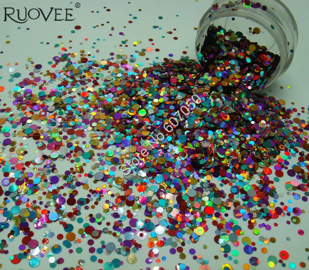 Блестящие смешанные круглые точки зеркальные фотообои блеск в форме хлопьев для