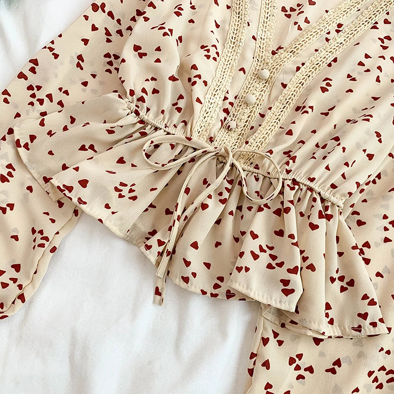 Летняя женская короткая блузка SHEINCHIC 2019 элегантные блузки с вышивкой оборками и