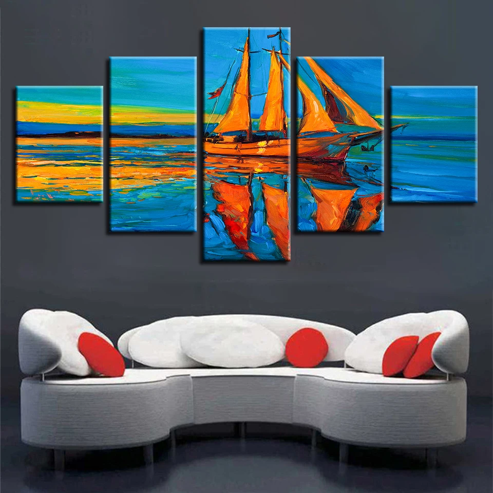 Модульная Картина на холсте настенное искусство 5 шт. картина с изображением
