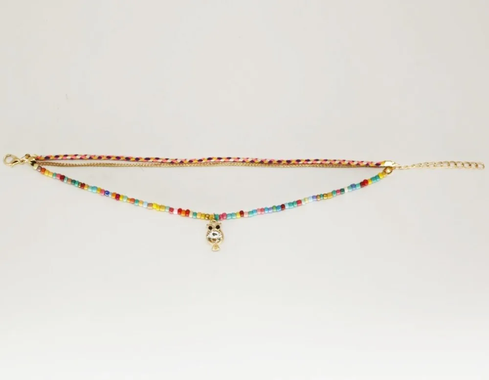 Письмо сердца ножной браслет Браслеты для Для женщин Мода Многослойные Винтаж