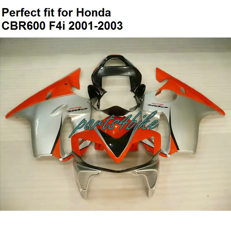 Литьевой обтекатель для Honda серебристый красный черный CBR 600 F4i 2001 2002 2003 комплект обтекателей CBR600F4i 01 02 03