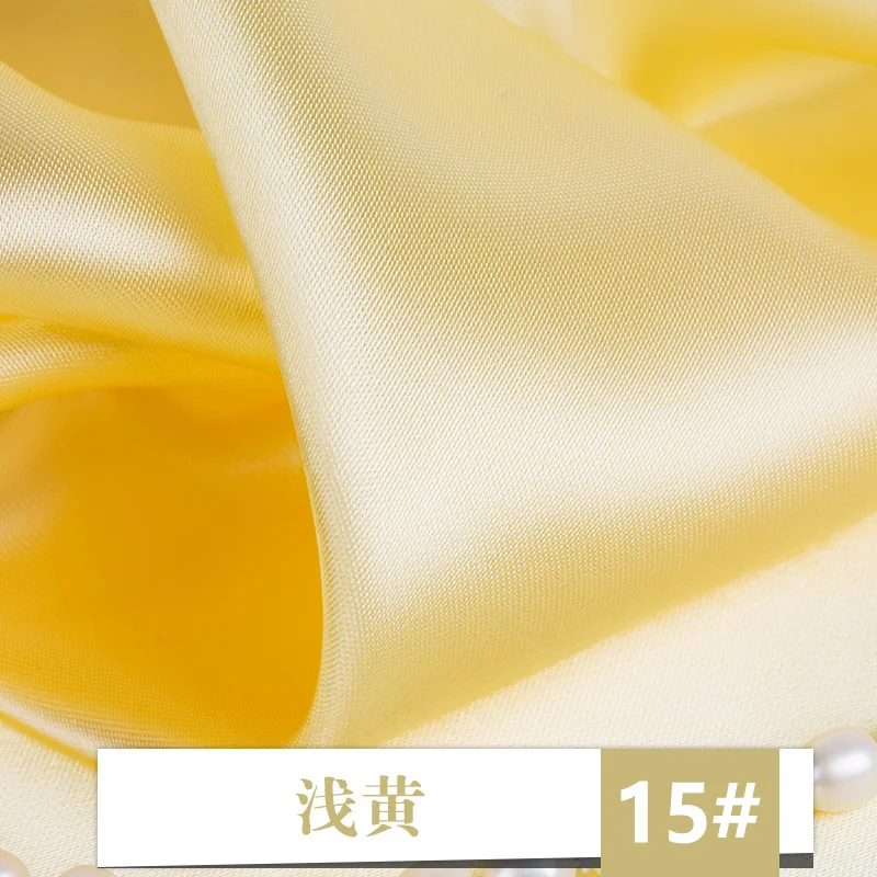 light yellow Атласная шелковая ткань 150*100 см, ручная работа, сделай сам, для подкладки коробки, для домашнего платья, занавески, для свадебной вечеринки, украшения, для шитья фона - Цвет: light yellow