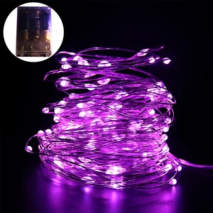 AA батарея светодиодная гирлянда 2 м 3 м 5 м 10 м Рождественская Праздничная Свадебная вечеринка украшение Серебряная медная проволока гирлянда сказочные огни лампы