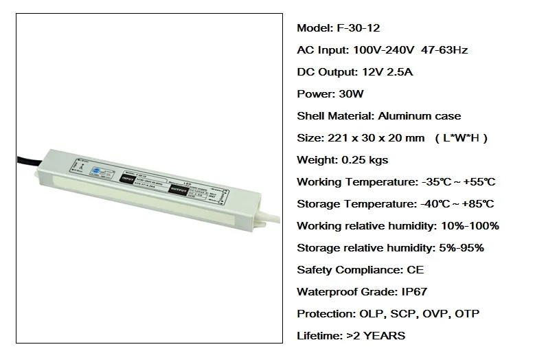 Трансформатор импульсный источник питания 10 шт./лот 12 В а 30 Вт 110-220 в перем. Тока на