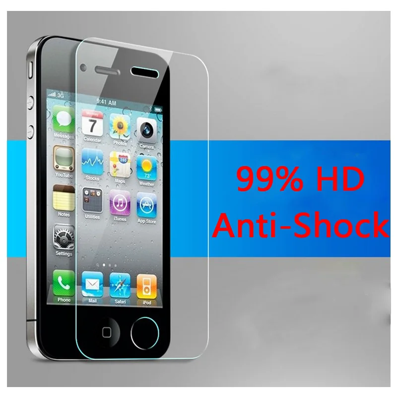 Защитный экран для iphone 4/Φ защитный 0 3 мм закаленное стекло прозрачная защитная