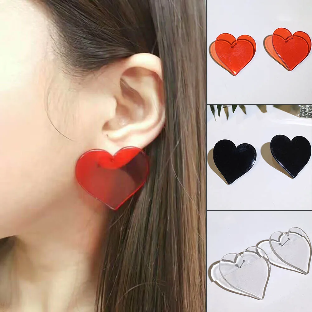 Простые Дизайнерские геометрические серьги женские прозрачные акриловые