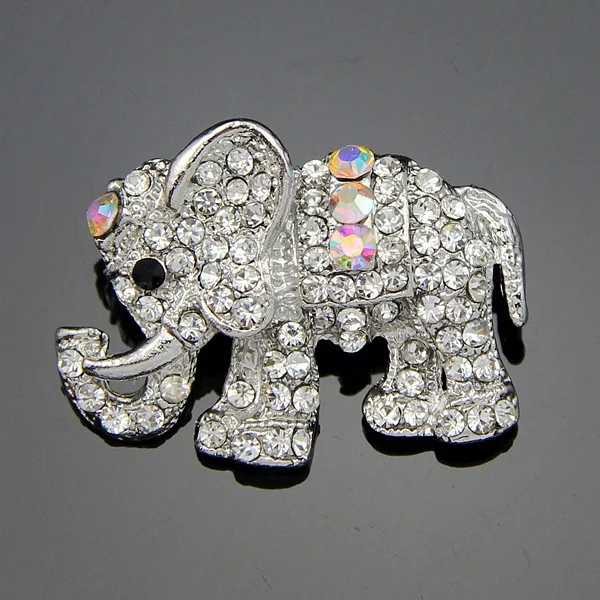 OneckOha модная брошь со слоном аксессуары для одежды с животными|rhinestone elephant brooch|animal