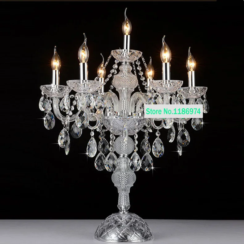 Бесплатная доставка Большой Подсвечник настольная лампа хрустальный свадебный
