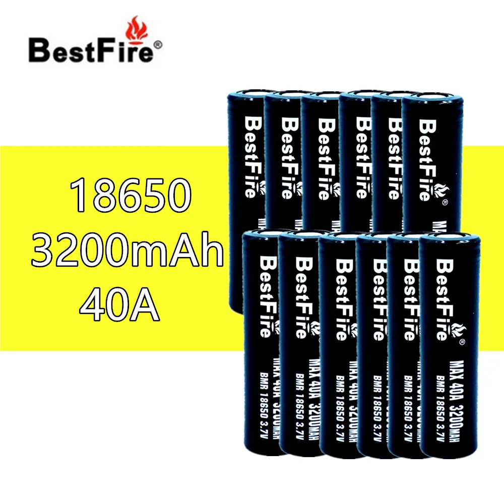 12 шт. Bestfire 18650 40A 3200 мАч аккумуляторная батарея для SMOK Kangertech eleaf Joyetech Vape Mod