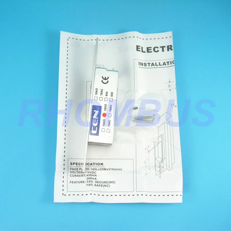 

FCL-16AC holding force 1800Kg for wooden doors 2 types power off OPEN stainless steel Electric strikes Lock