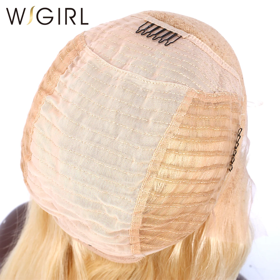 Wigirl Невидимый Прозрачный 613 Синтетические волосы на кружеве парик человеческих волос прямые передние парики для чернокожих Для женщин предварител