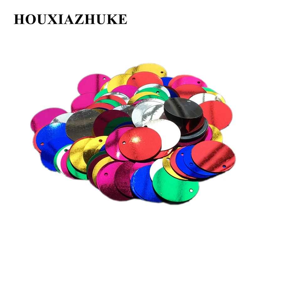 20 мм Плоская Круглая Форма блестящие цвета или Серебряная основа paillette 1000 шт в