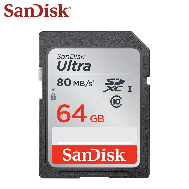 Двойной Флеш-накопитель SanDisk Ultra карты памяти SDHC/SDXC SD карты Class10 U1 16 Гб оперативной памяти, 32 Гб встроенной памяти, 64 ГБ 128 карты C10 UHS-I 80 МБ/с. для cartao de memoria Камера