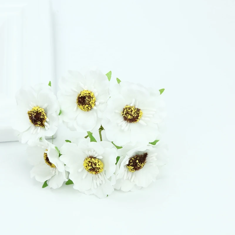 1 6 штук DIY рождественские подарки коробка для конфет Скрапбукинг шелковые вишни тычинки рождественские украшения для дома для свадьбы искусственные цветы - Цвет: 1