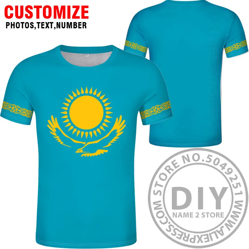 Style 4 KAZAKHSTAN футболка diy на заказ с именем и номером Каз футболка Национальный флаг kz русский kazakh страна колледж принт Логотип Одежда - Цвет: Style 4