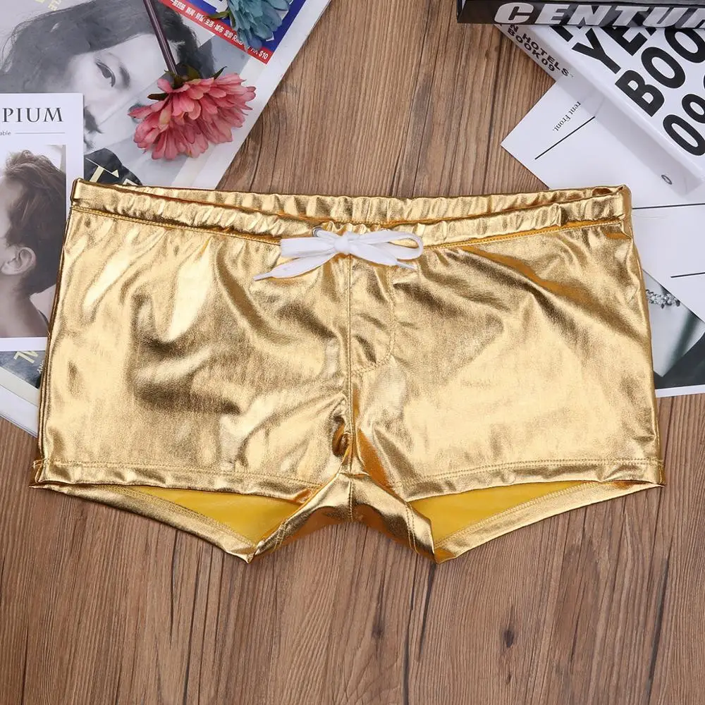 YiZYiF сексуальное мужское нижнее белье боксеры homme boxershorts Нижнее блестящие