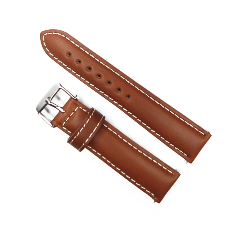 

YQI Watch Strap 20mm Vintage Style Watch Band Light Brown Italy Oil Genuine Leather Watchband Strap For Hour Belt For Watches