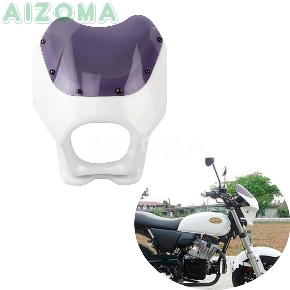 

Для Kawasaki Honda Yamaha Benri 90 50 125 FTR223 FTR250 мотоциклетная фара обтекатель Cafe Racer передняя фара с креплением вилки