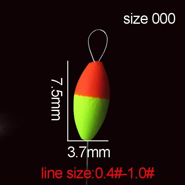 size 000 mixed Высокое качество 30 шт./лот семь звезд поплавок бобы флуоресцентный поплавок мини поплавок Pesca рыболовные снасти аксессуары B191 - Цвет: size 000 mixed