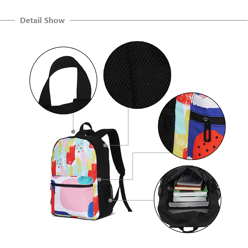 Рюкзак для мужчин и женщин модная Роскошная школьная сумка с 3D принтом Санта - Фото №1