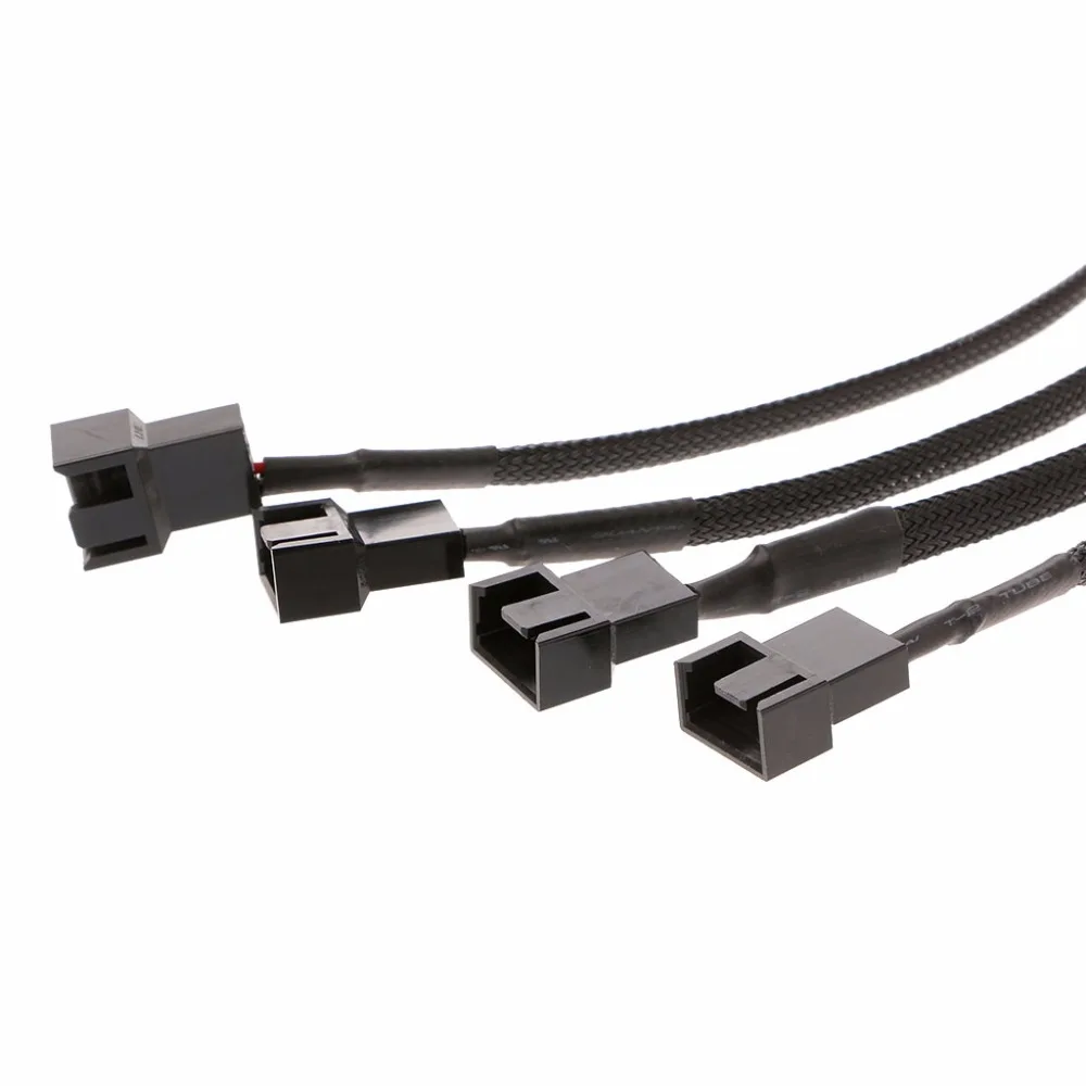 OOTDTY от 1 до 4 способ y сплиттер рукавами контактный Molex папа к 4x 3 контактный/4 PWM
