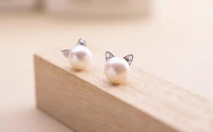 Новые роскошные милые серьги из стерлингового серебра 925 пробы натурального