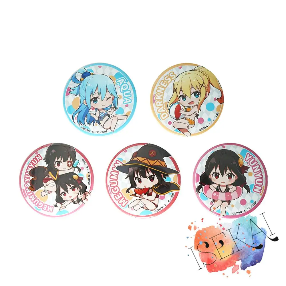 Милая металлическая брошь значок KonoSuba Благословение Бога|Броши| |
