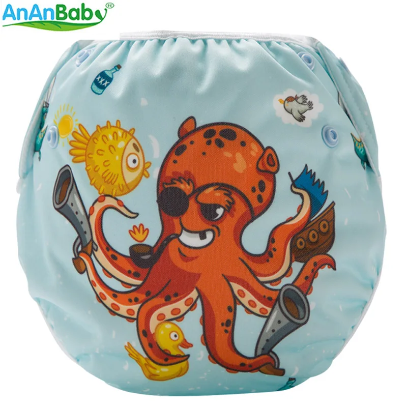 SM-DY4 AnAnBaby пеленки для плавания многоразовые унисекс милый мультфильм купальные подгузники положение принты летняя одежда для плавания Брюки - Цвет: SM-DY4