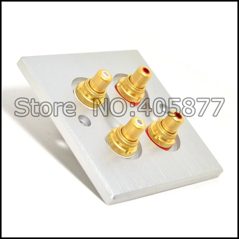 

Hi-End Home theater gold plated 2ways Wall RCA Socket audiophile rca socket on the wall