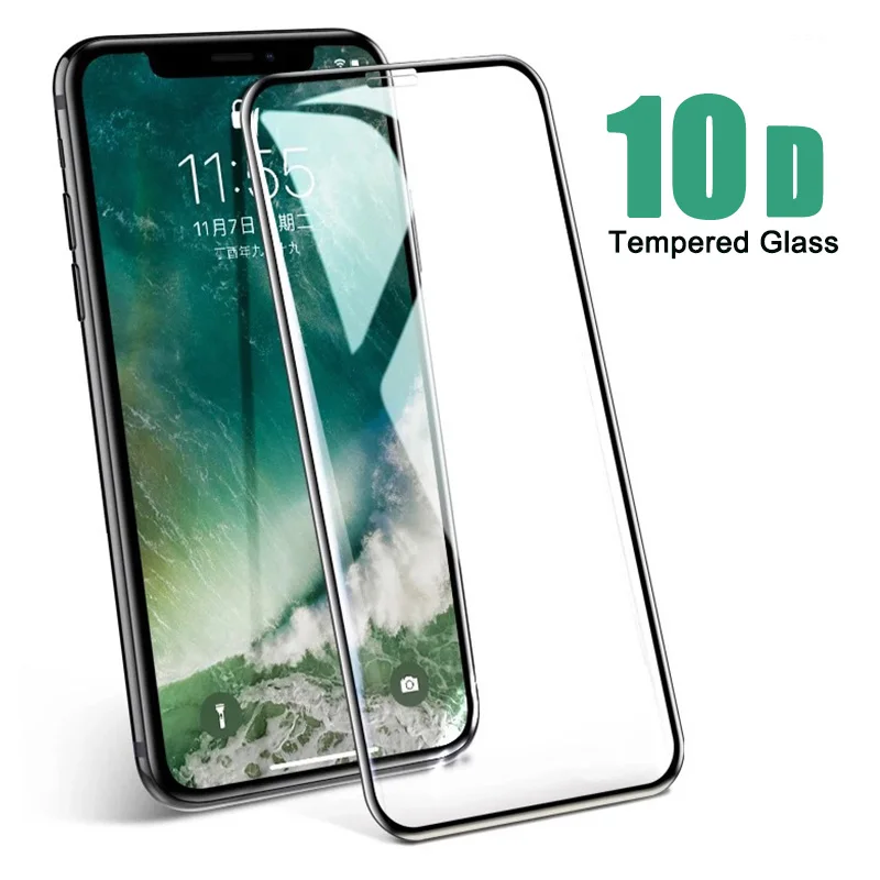 10D защитный чехол из закаленного стекла для iPhone 6 7 8 plus полное покрытие защита