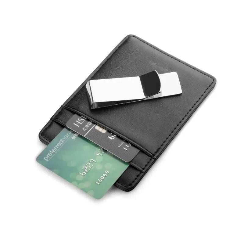 Rfid Blocking Case to Protect Credit Cards Wallet with Metal Clip Genuine Leather Slim id Holder Men Drivers License | Багаж и сумки