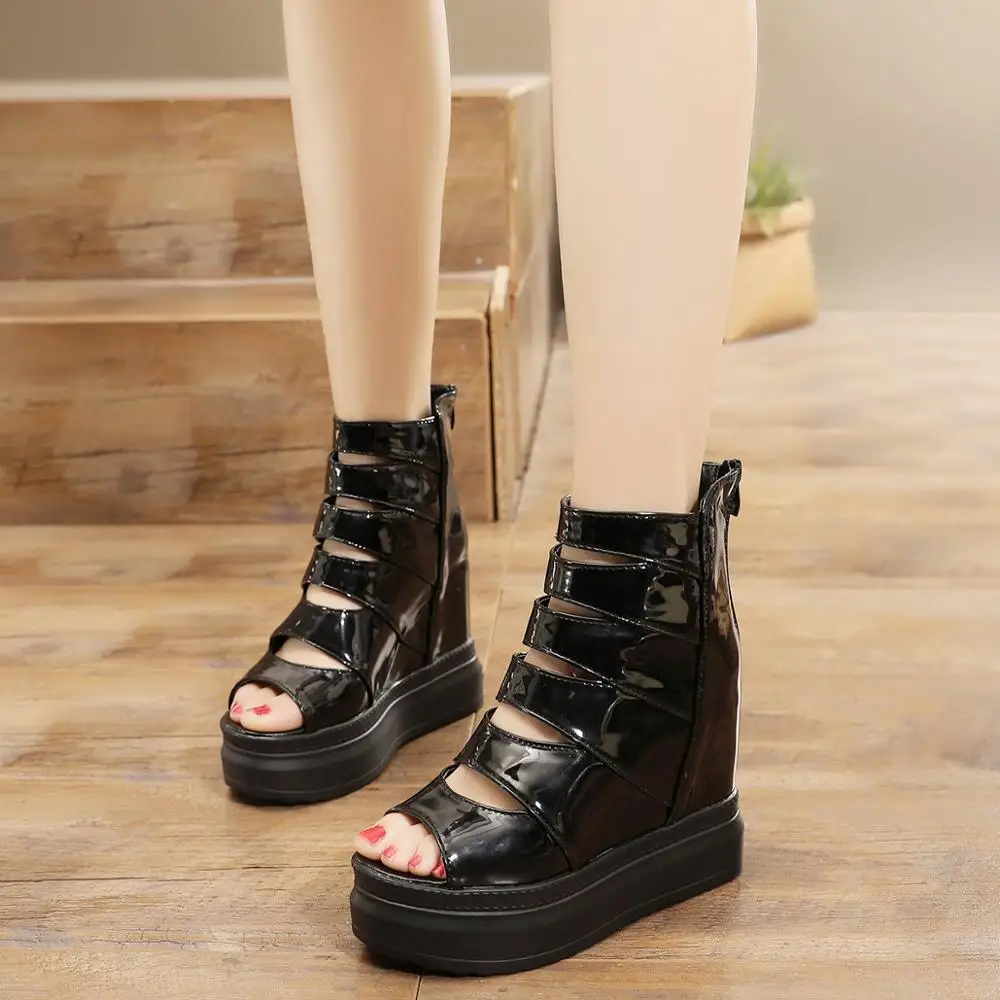 Женская обувь 2019 г. Новые летние сандалии на толстой подошве увеличивающие рост