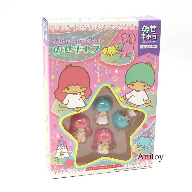 Littletwinstars милые тапочки в виде персонажа аниме nosechara персонажи Little Twin Stars ПВХ, движущаяся фигурка, Коллекционная модель, игрушка(4 см