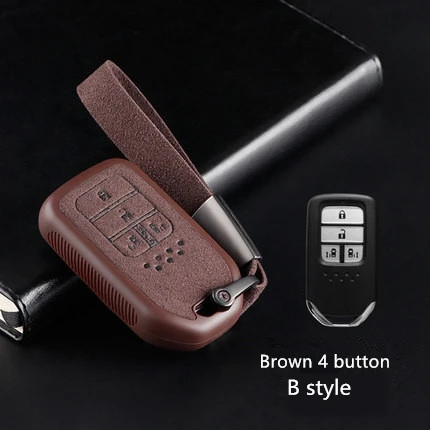 4 button B Bown ТПУ флиппе для Honda CRV HRV Accord Civic Odyssey Vezel Inspire Fit Jazz JADE Pilot флип чехол для ключей - Название цвета: 4 button B Bown