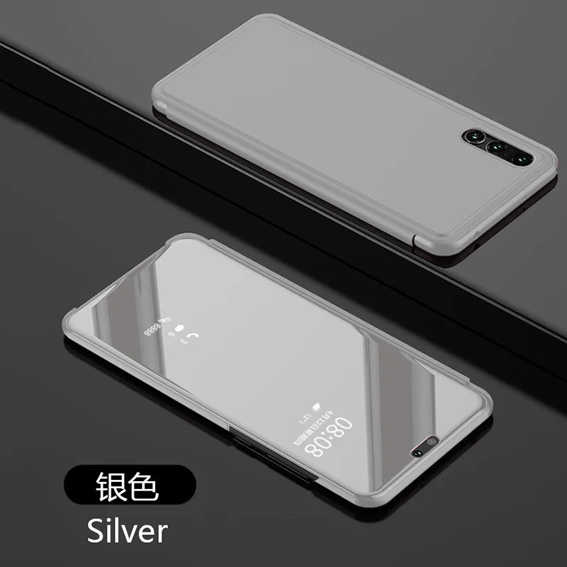 Роскошный прозрачный зеркальный чехол для huawei P10 Lite P9 P20 Pro Nova 3E Y5 Y6 Honor 7A DUA-L22 7C AUM-L41 кожаный флип-чехол - Цвет: Silver