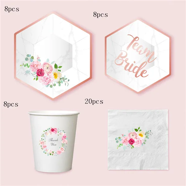 MM004 Милые свадебные туфли, с надписью "Bride To Be" украшения для тематических вечеринок комплекты тарелки салфетки одноразовые стаканчики посуда Свадебная церемония, вечеринка свадебные сувениры - Цвет: MM004