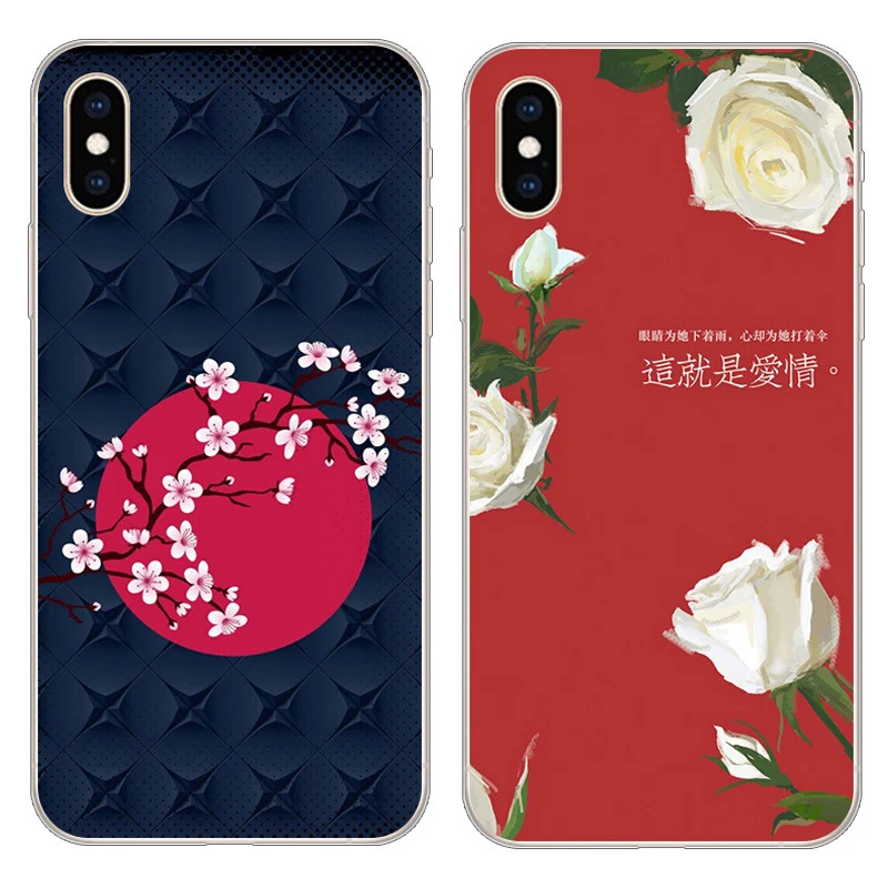 5 8 дюймовый чехол для iphone XS мягкий телефона в цветочек защитный 10S Чехлы