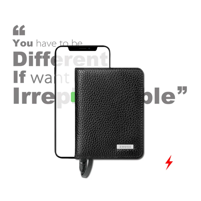 Умный кошелек BISI GORO унисекс с usb-зарядкой адаптируется для Ipone и Android Type-C Емкостью