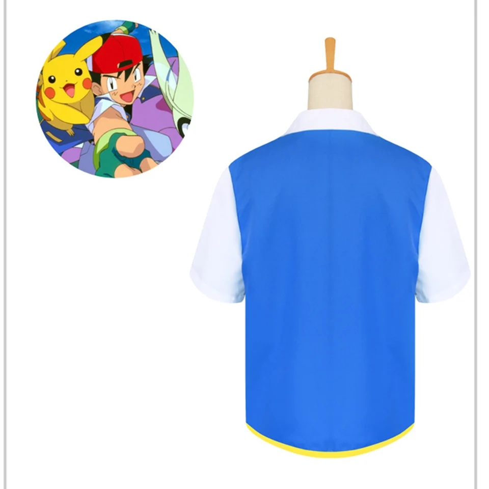 Аниме Покемон пепел Кетчум маскарадные костюмы карманная куртка с монстром