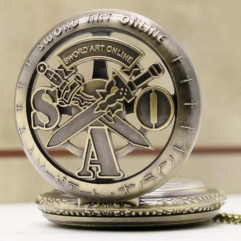 Меч в стиле стимпанк арт онлайн дизайн аниме винтажные Полые Бронзовые кварцевые