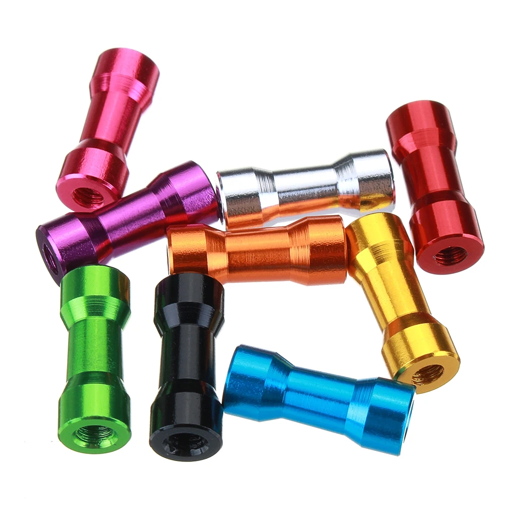

Suleve 10Pcs M3 10mm Aluminum Alloy Standoff Spacer Round Column MultiColor Smooth Surface
