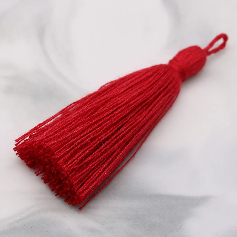 20PC 6CM Mini Pure Cotton Tassel Home Textile Curtain Clothing Pendant Tassels DIY Jewelry Making Charms Pendants Craft Tassels