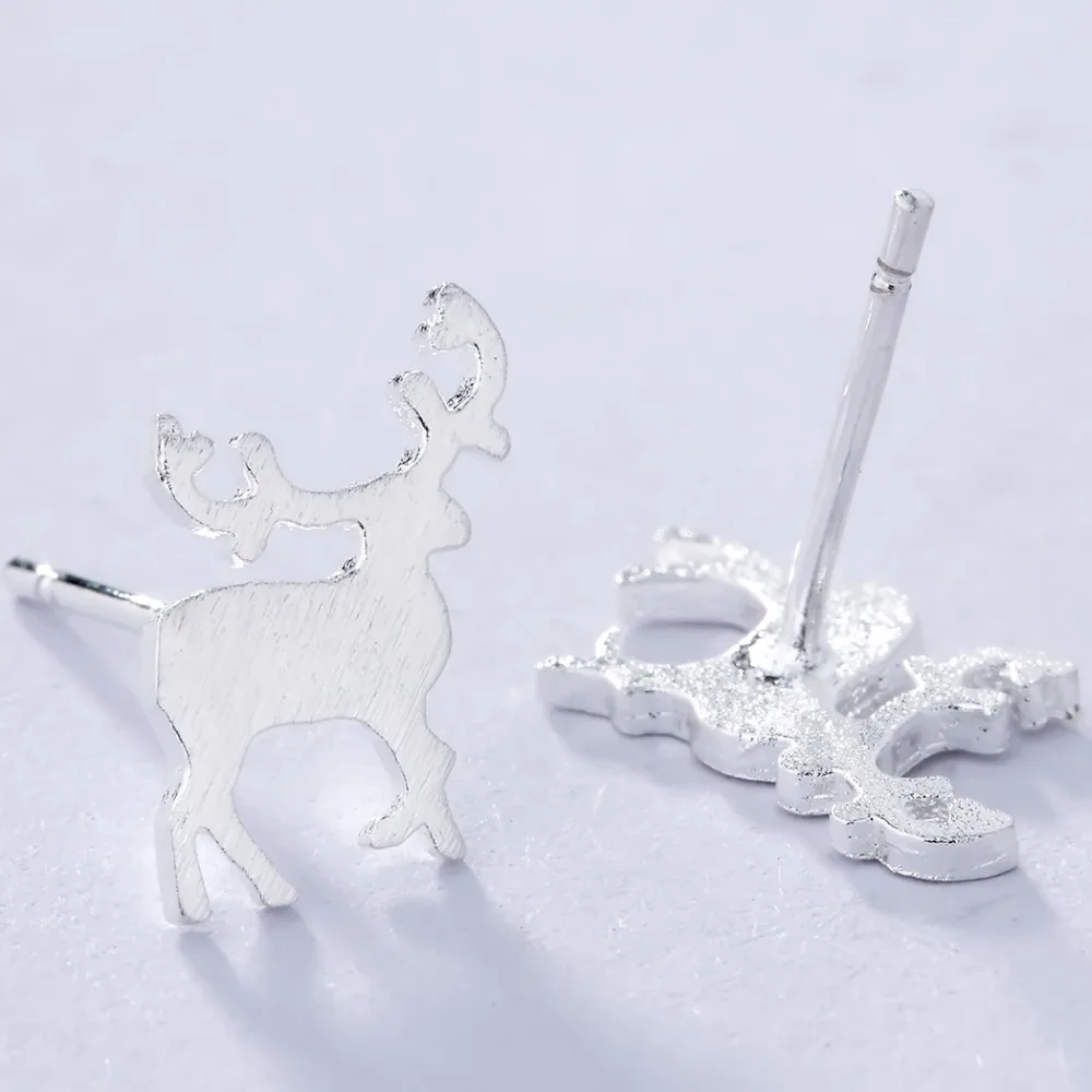 Женские серьги пусеты Chereda с ушками оленя и лося модные украшения|silver stud earrings|fashion
